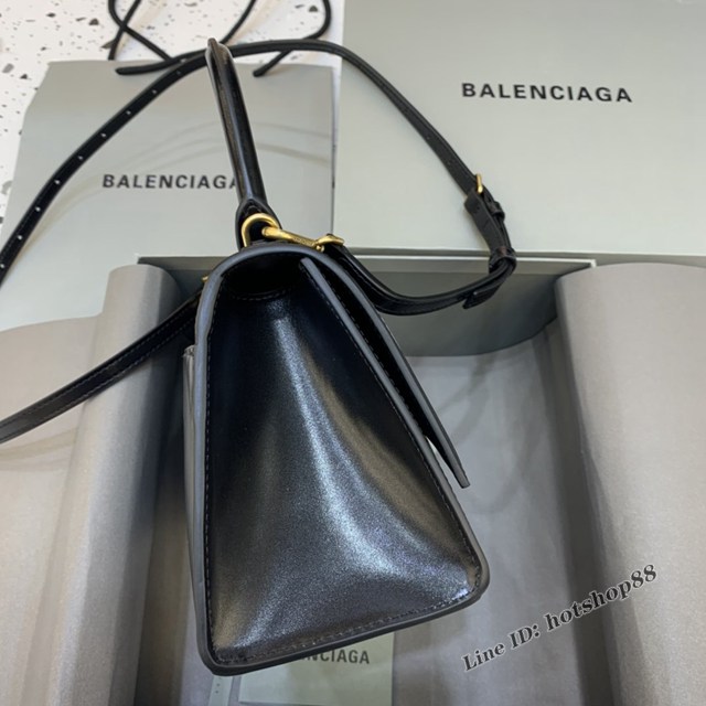 Balenciaga專櫃新款小號手提肩背女包原單沙漏包 巴黎世家鱷魚綠色綠扣沙漏包 fyj1393